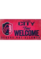 St Louis City SC Fans Welcome Sign - Red