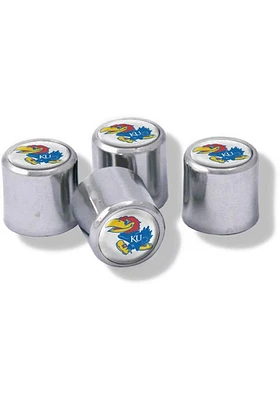 Kansas Jayhawks 4 Pack Auto Accessory Valve Stem Cap