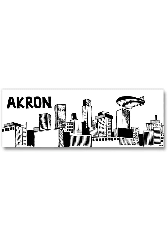 Akron Skyline 1.5 in X 4.5 in Magnet