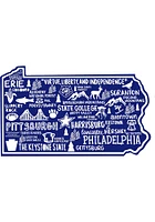 Pennsylvania 4 in X 3 in Stickers - Blue