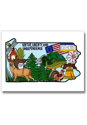 Pennsylvania 4 in X 3 in Magnet