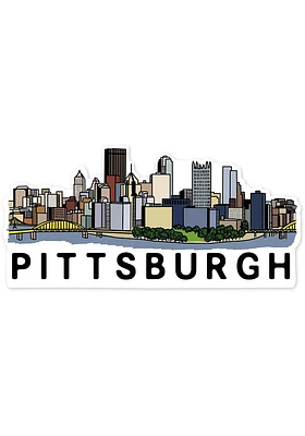 Pittsburgh Pittsburgh Skyline Stickers - White
