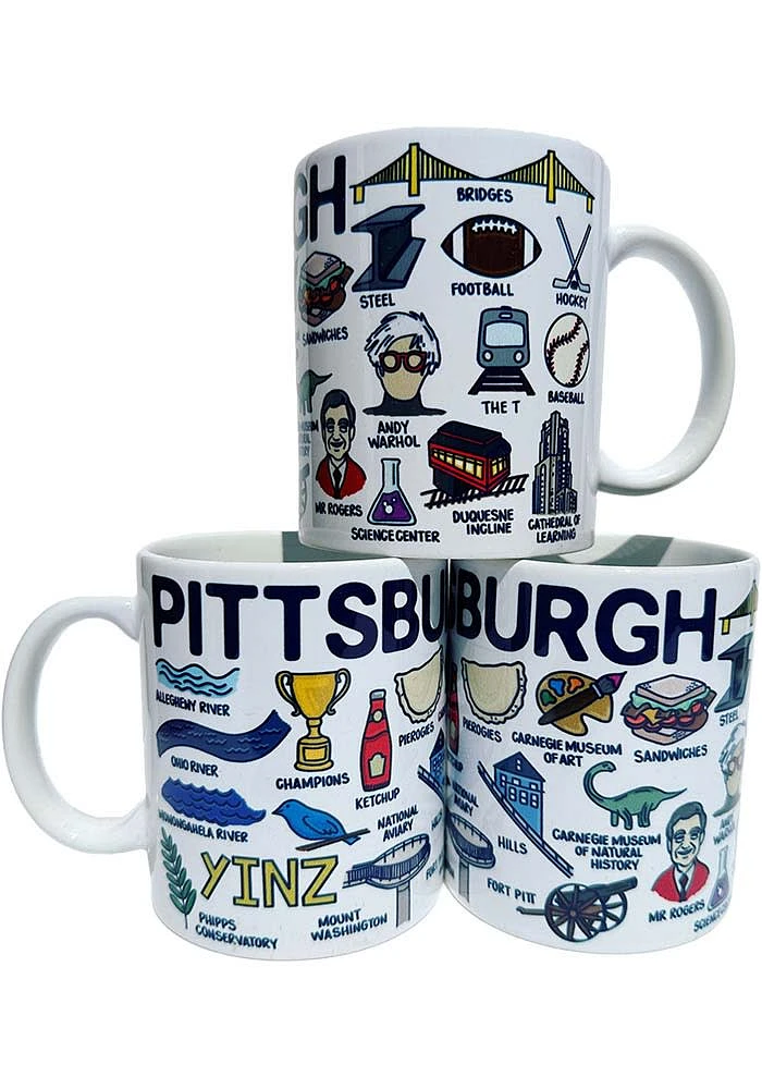 Pittsburgh 11 oz. Ceramic Mug - White