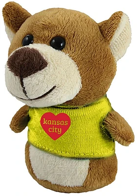 Kansas City HEART BEAR Plush - Grey