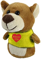Kansas City HEART BEAR Plush - Grey