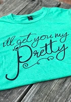 Wizard of Oz Green Ill Get You Short Sleeve Fashion T Shirt