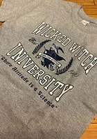 Wizard of Oz Womens Grey Wicked Witch University Short Sleeve T-Shirt