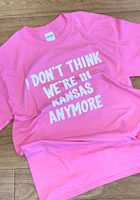 Wizard of Oz Womens Pink Dont Think Were Kansas Short Sleeve T-Shirt