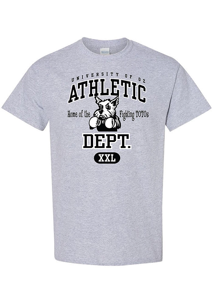 Toto Wizard of Oz Womens Grey Athletic Department Short Sleeve T-Shirt