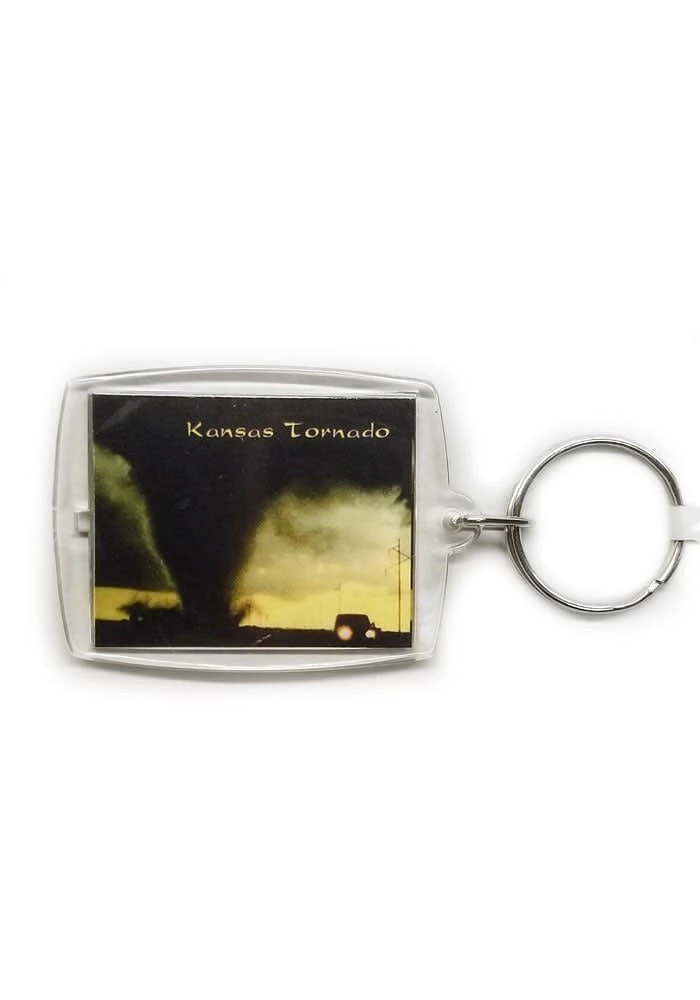 Kansas Kansas Tornado Keychain Keychain - Black