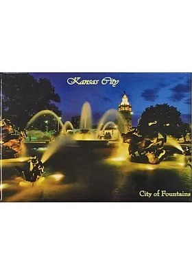 Kansas City Fountains at night Magnet