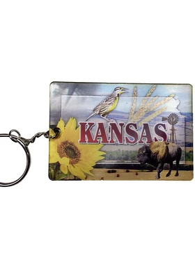 Kansas 3D Keychain - Yellow