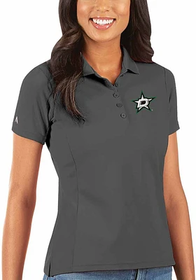 Antigua Dallas Stars Womens Legacy Pique Short Sleeve Polo Shirt