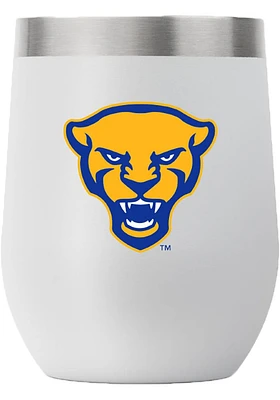 Pitt Panthers Team Mascot 12oz Stemless Stainless Steel Stemless - Grey