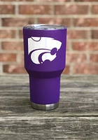 K-State Wildcats 30oz Power Cat Stainless Steel Tumbler - Purple