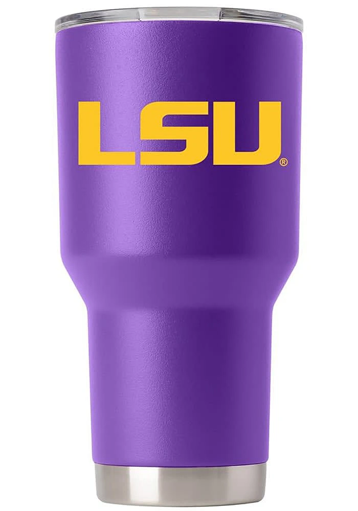 LSU Tigers Team Logo 30oz Stainless Steel Tumbler - Purple