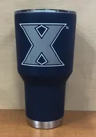 Xavier Musketeers Team Logo 30oz Stainless Steel Tumbler - Navy Blue