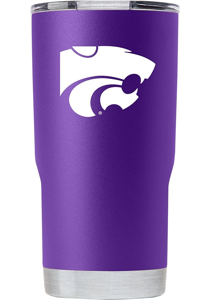 K-State Wildcats 20oz Power Cat Stainless Steel Tumbler - Purple
