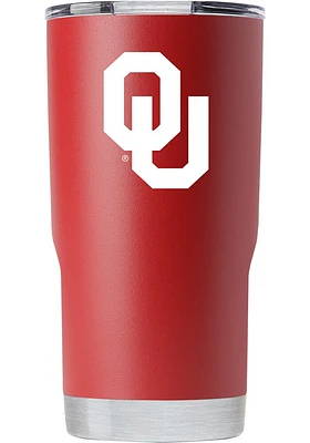 Oklahoma Sooners Team Logo 20oz Stainless Steel Tumbler - Red