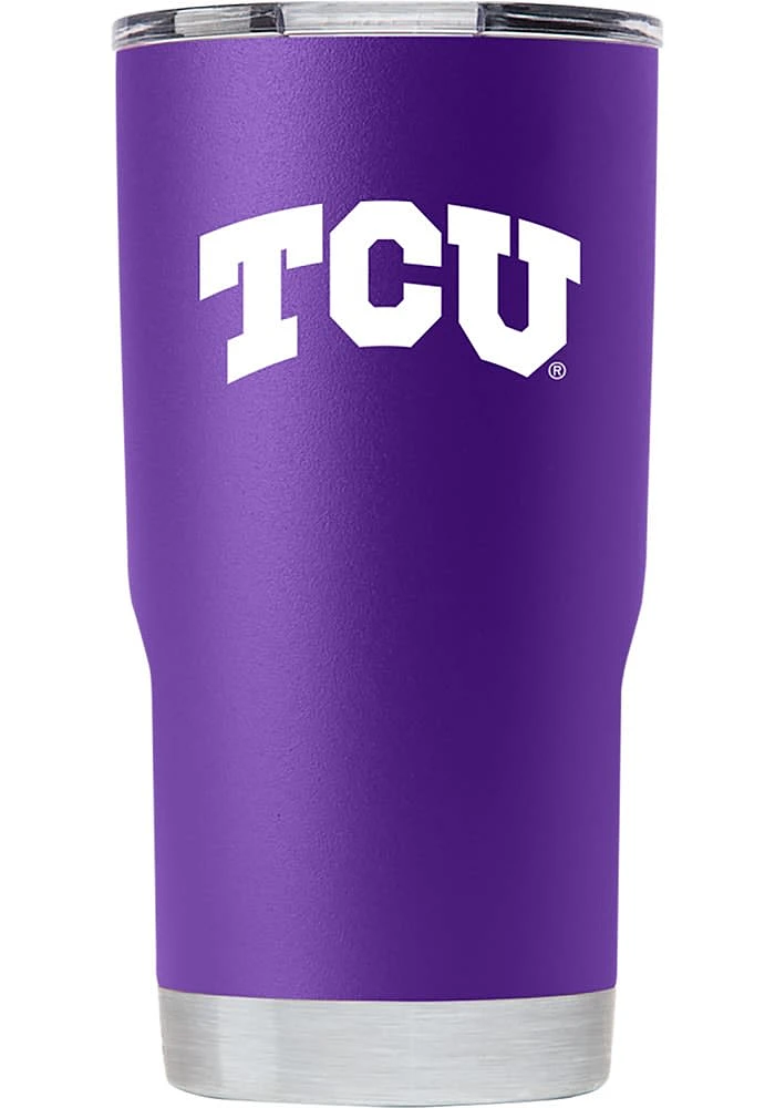 TCU Horned Frogs Team Logo 20 oz. Stainless Steel Tumbler - Purple