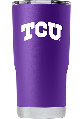 TCU Horned Frogs Team Logo 20 oz. Stainless Steel Tumbler - Purple
