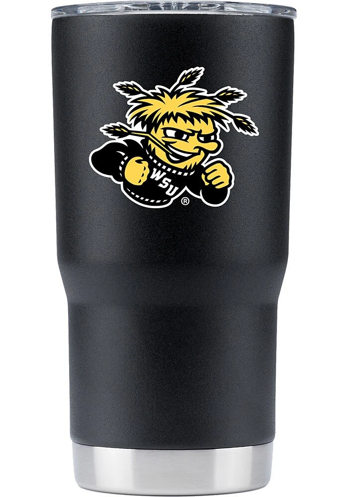 Wichita State Shockers Team Logo 20 oz Stainless Steel Tumbler - Black