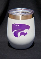 K-State Wildcats Team Logo 12oz Stemless Wine Stainless Steel Stemless - Grey