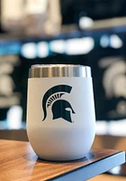Michigan State Spartans Team Logo 12oz Stemless Wine Stainless Steel Stemless - Grey