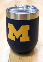 Michigan Wolverines Team Logo 12oz Stemless Wine Stainless Steel Stemless - Blue