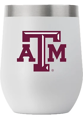 Texas A&M Aggies Team Logo 12oz Stemless Wine Stainless Steel Stemless - Grey