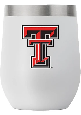 Texas Tech Red Raiders Team Logo 12oz Stemless Wine Stainless Steel Stemless - Grey