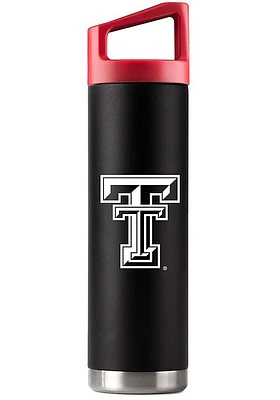 Texas Tech Red Raiders Team Logo 22oz Bottle with Team Color Cap Stainless Steel Bottle - Black