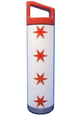 Chicago Flag Wrap 22oz Stainless Steel Bottle - Red