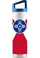 Wichita Flag 22oz Bottle with Blue Cap Stainless Steel Bottle - Blue
