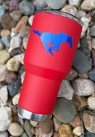 SMU Mustangs Team Logo 30oz Stainless Steel Tumbler