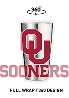 Oklahoma Sooners 16 oz Stainless Steel Pint Glass - Grey
