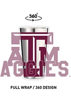 Texas A&M Aggies 16 oz Stainless Steel Pint Glass - Grey