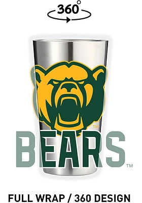 Baylor Bears 16 oz Stainless Steel Pint Glass - Grey
