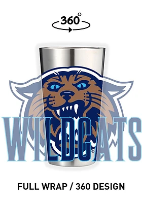 Villanova Wildcats 16 oz Stainless Steel Pint Glass - Grey