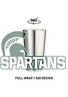 Michigan State Spartans 16 oz Stainless Steel Pint Glass - Grey