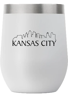 Kansas City City 12 oz Stemless Logo Stainless Steel Stemless - Grey