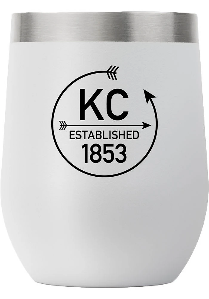 Kansas City City 12 oz Stemless Graphic Stainless Steel Stemless - Grey