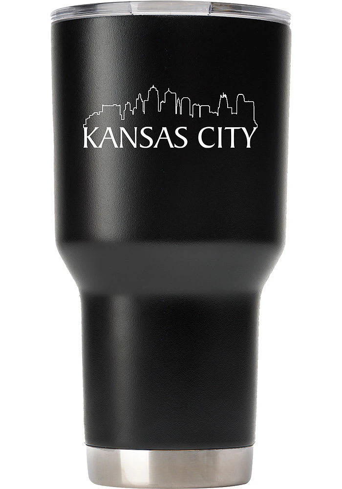 Kansas City City 30 oz Stainless Steel Tumbler - Black