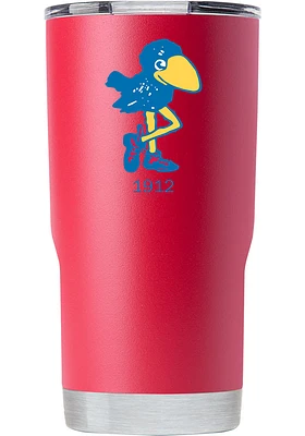 Kansas Jayhawks Vault Logo 20oz Stainless Steel Tumbler - Red