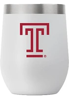 Temple Owls Team Logo 12oz Stemless Stainless Steel Stemless - Grey