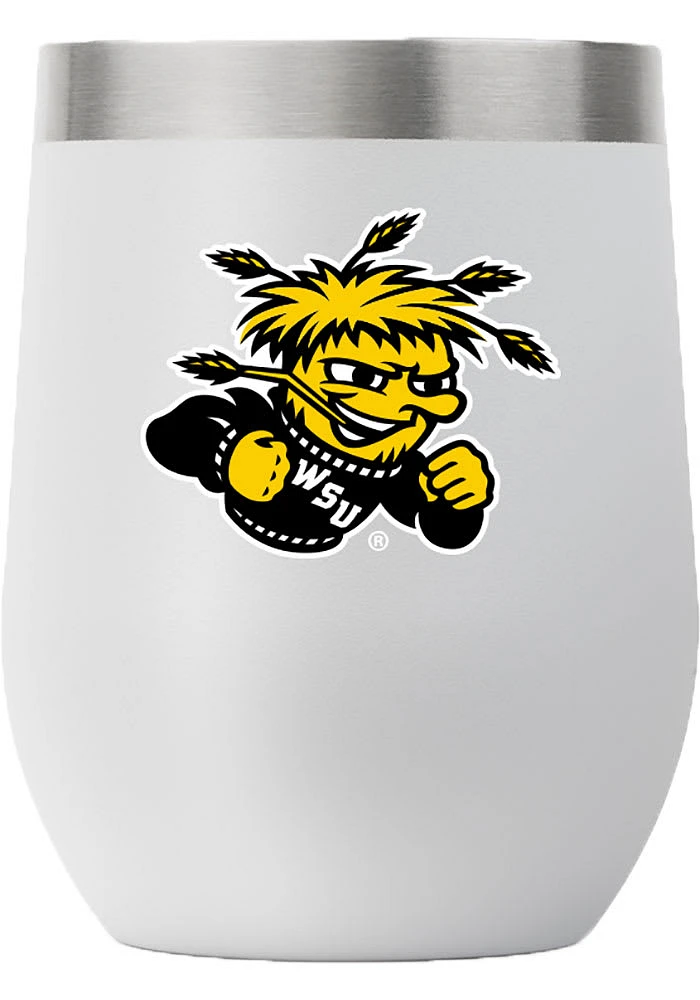 Wichita State Shockers Team Logo 12oz Stemless Stainless Steel Stemless - Grey