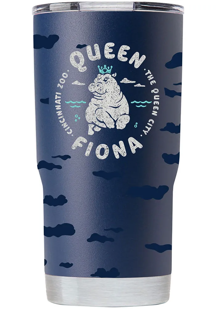 Cincinnati 20 oz Queen Fiona Full Wrap Stainless Steel Tumbler - Navy Blue