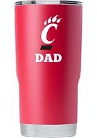 Cincinnati Bearcats Dad Logo 20oz Stainless Steel Tumbler - Red