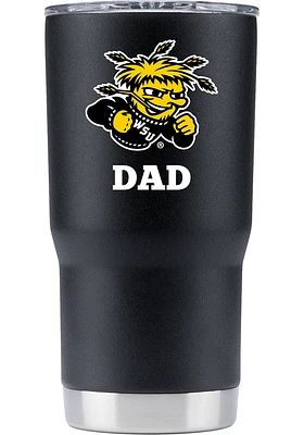 Wichita State Shockers Team Logo 20 oz. Stainless Steel Tumbler - Black