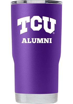 TCU Horned Frogs Team Logo 20 oz Stainless Steel Tumbler - Purple